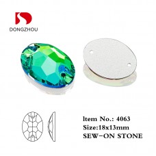 DZ 3063 18X13 MM  oval shape crystal sew on stone 